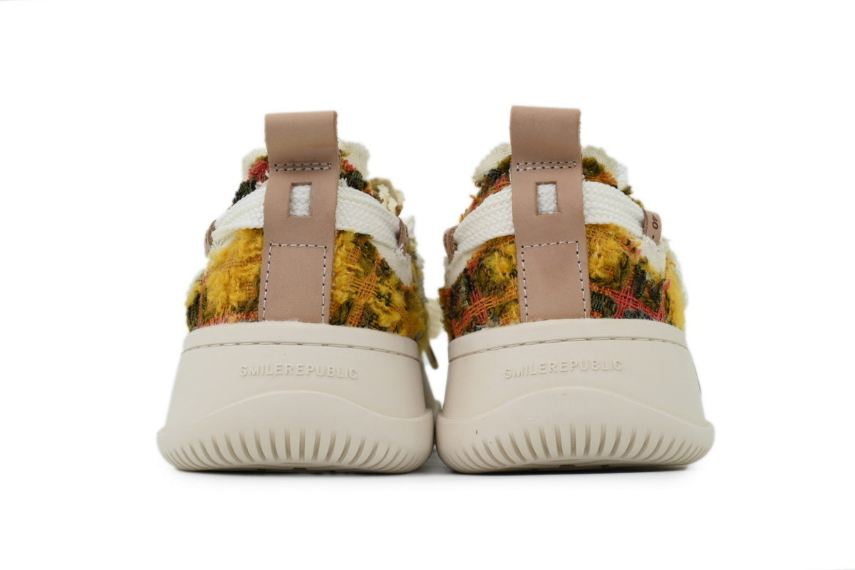 Smilerepublic Canvas Sneakers – Tweed Yellow