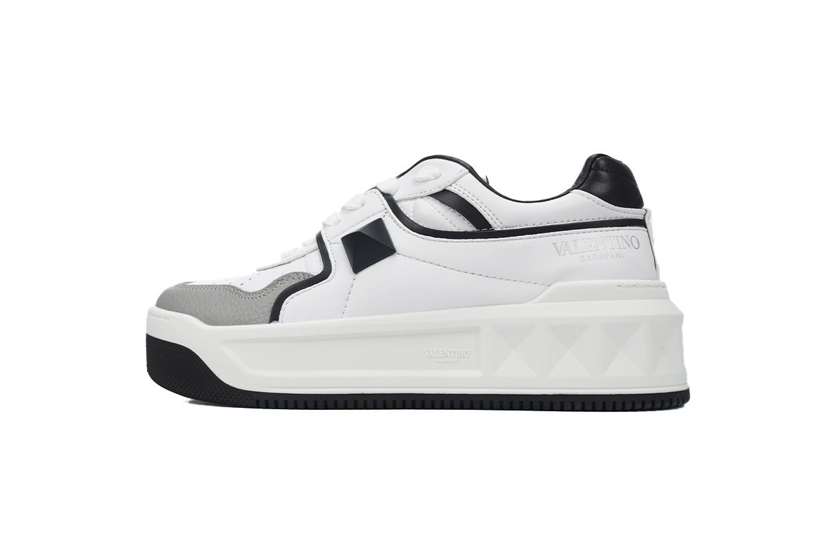 Valentino Garavani One Stud XL Black & White Nappa Sneakers