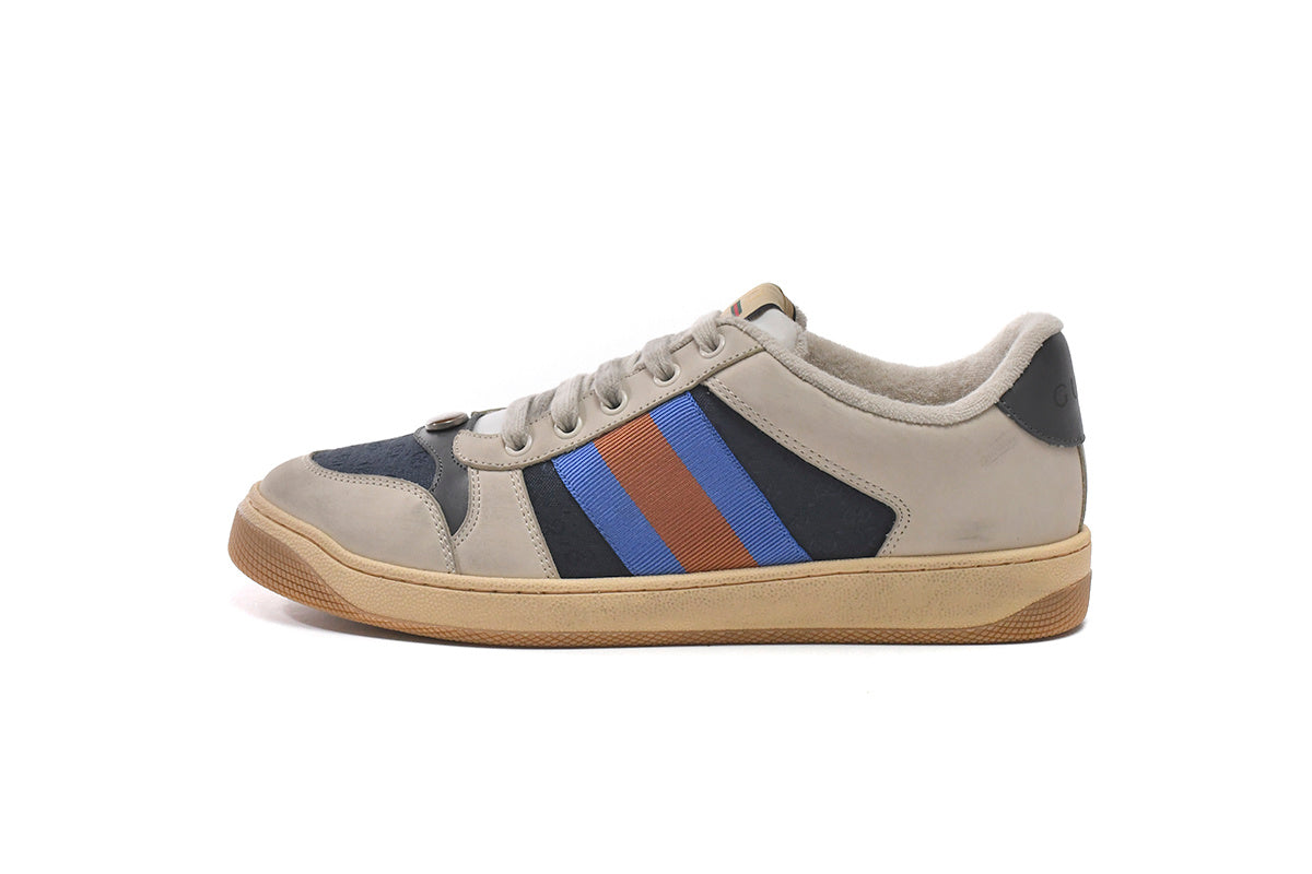 Gucci Screener Blue Textile Sneakers