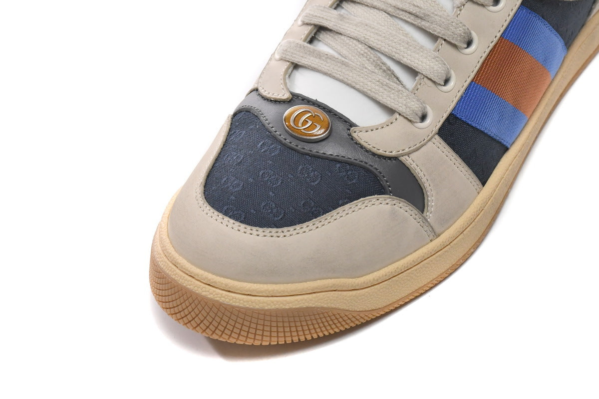 Gucci Screener Blue Textile Sneakers