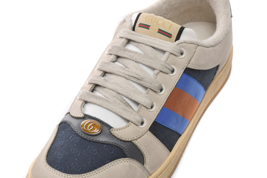 Gucci Screener Blue Textile Sneakers