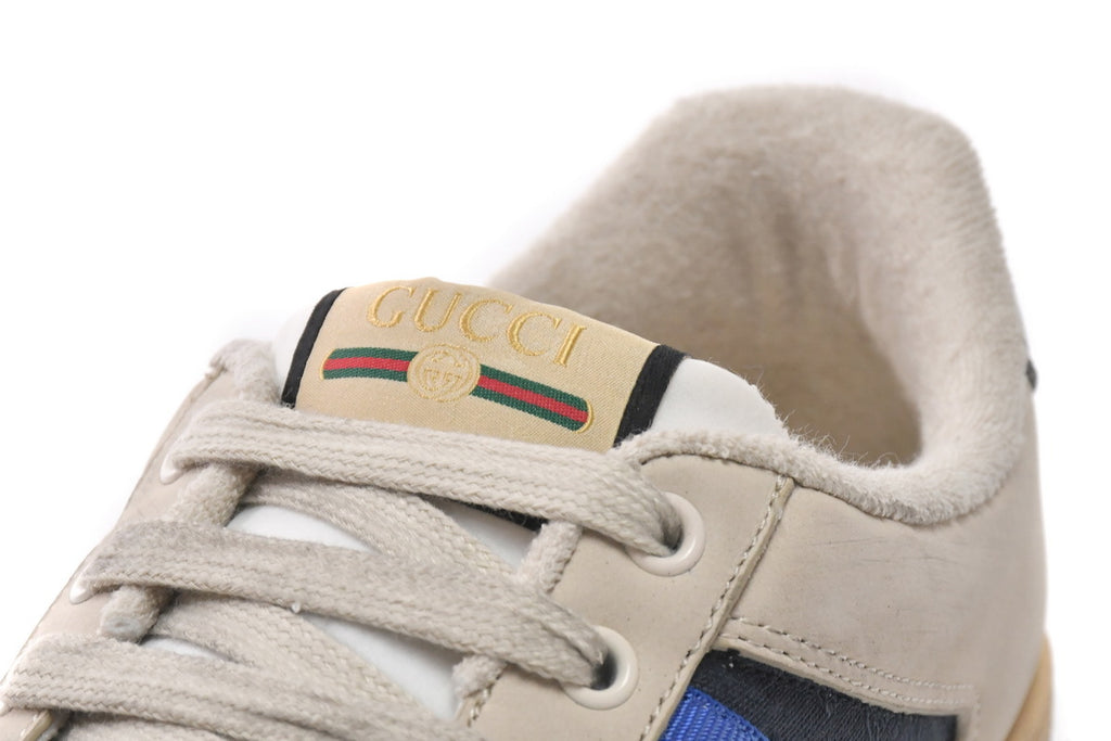 Gucci Screener Blue Textile Sneakers