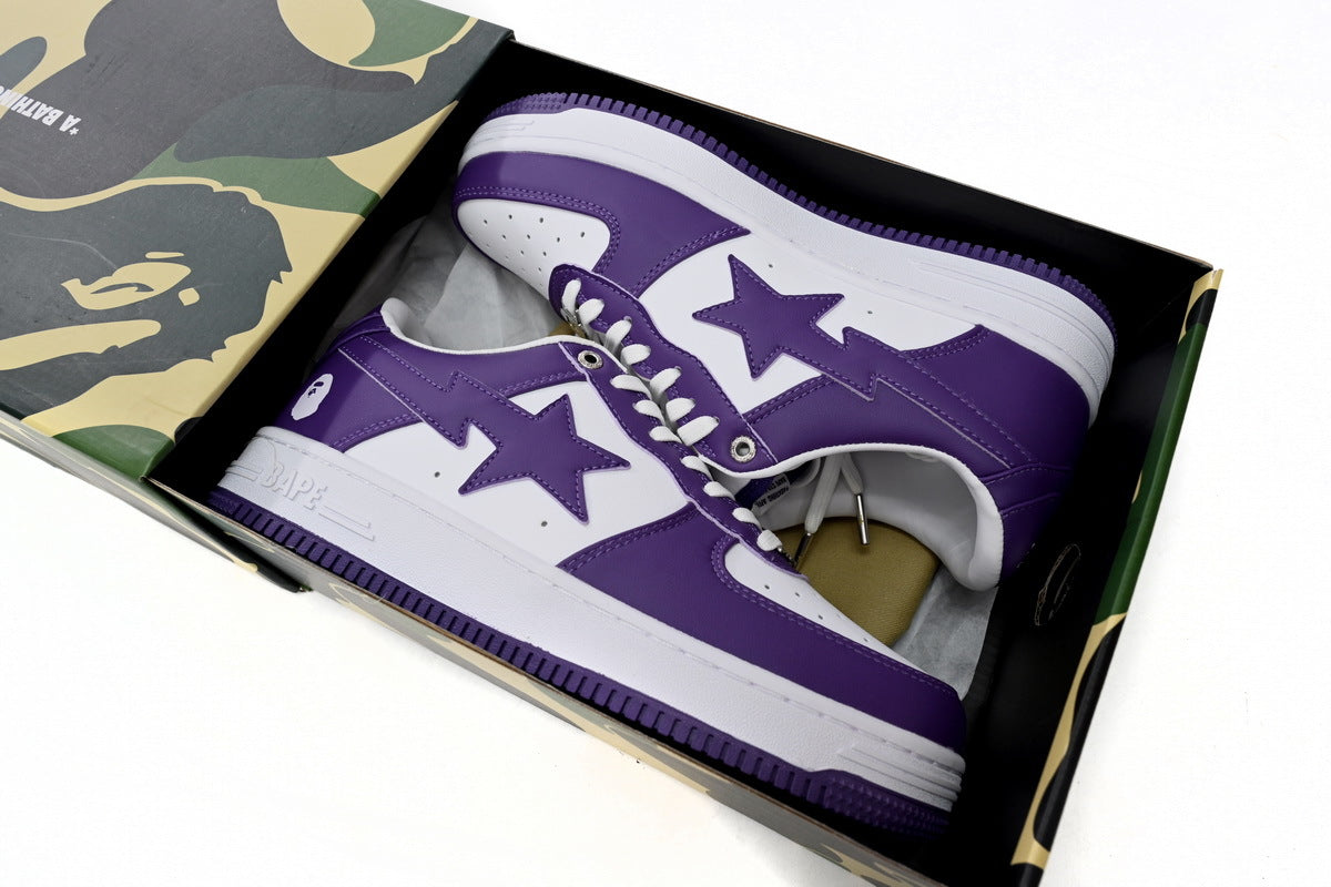 A BATHING APE BAPE STA Low White Purple