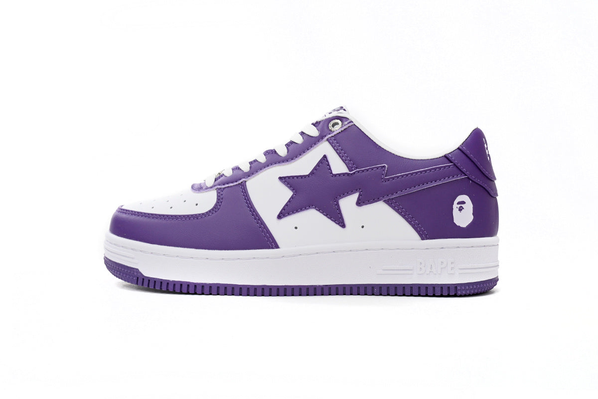A BATHING APE BAPE STA Low White Purple