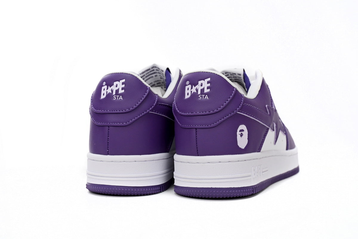 A BATHING APE BAPE STA Low White Purple