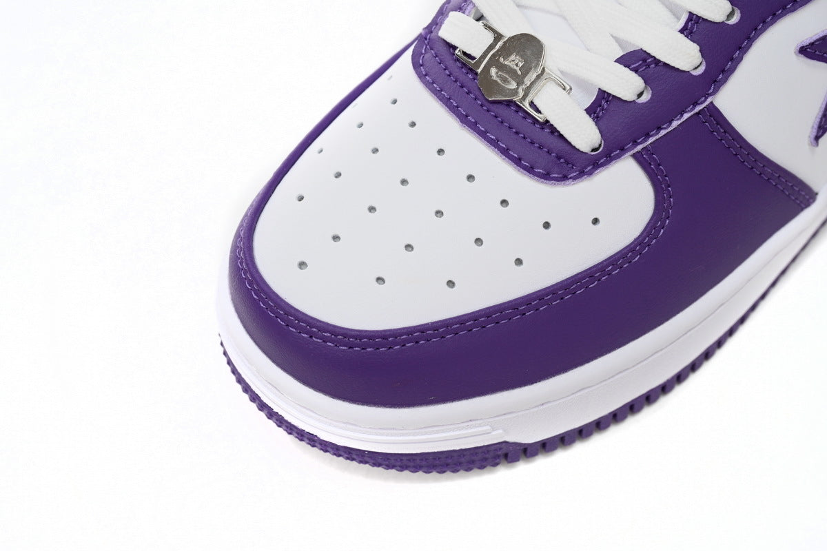 A BATHING APE BAPE STA Low White Purple