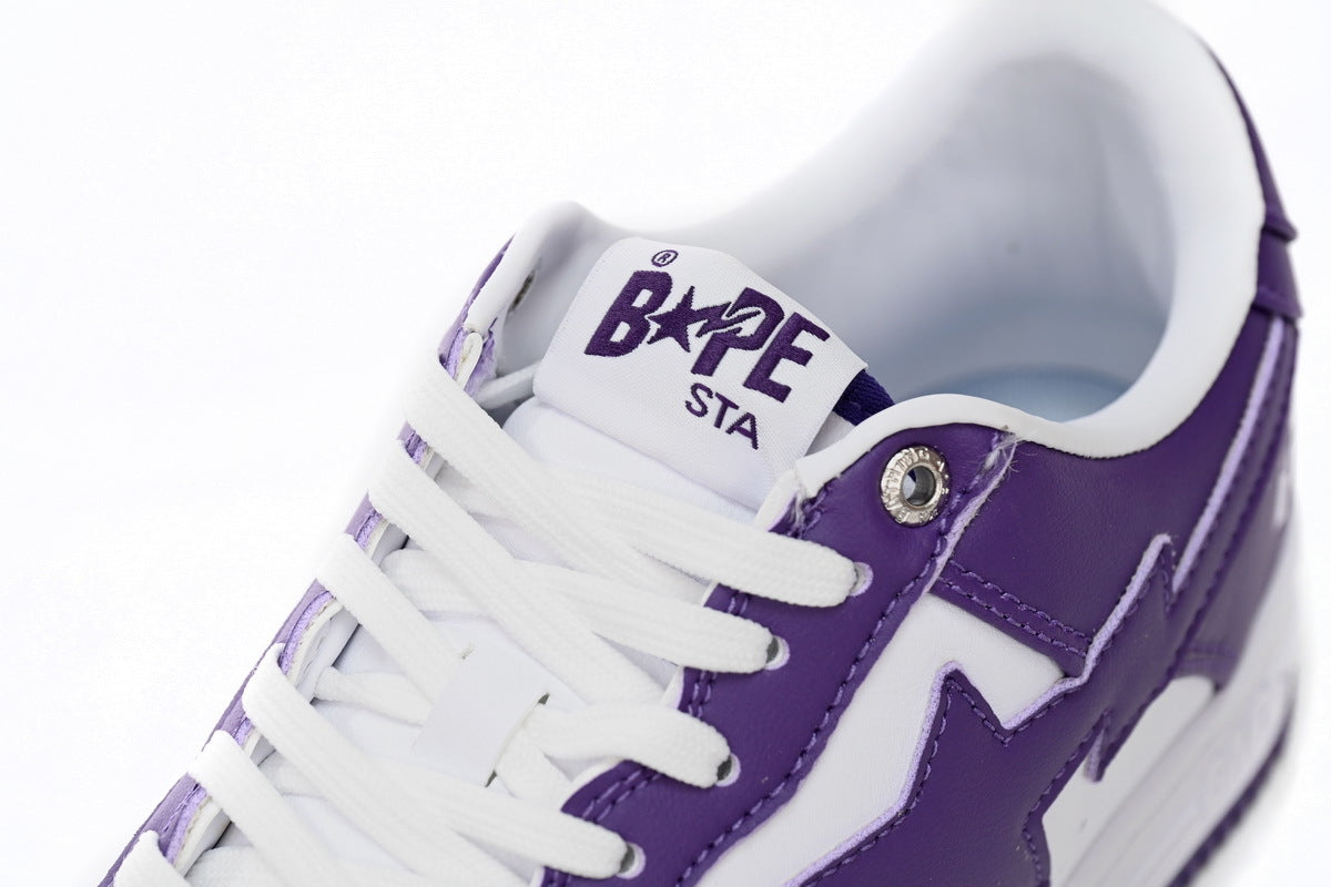 A BATHING APE BAPE STA Low White Purple