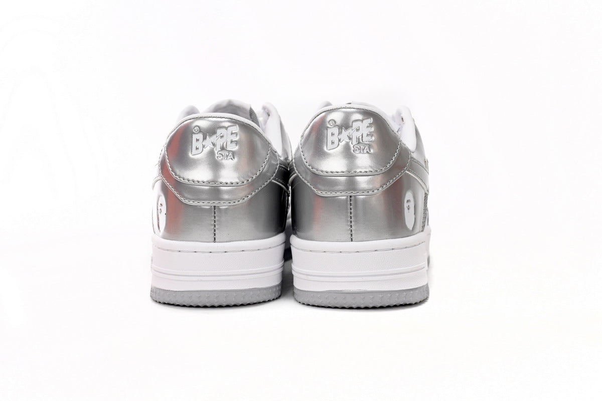 A BATHING APE BAPE STA Low Silver