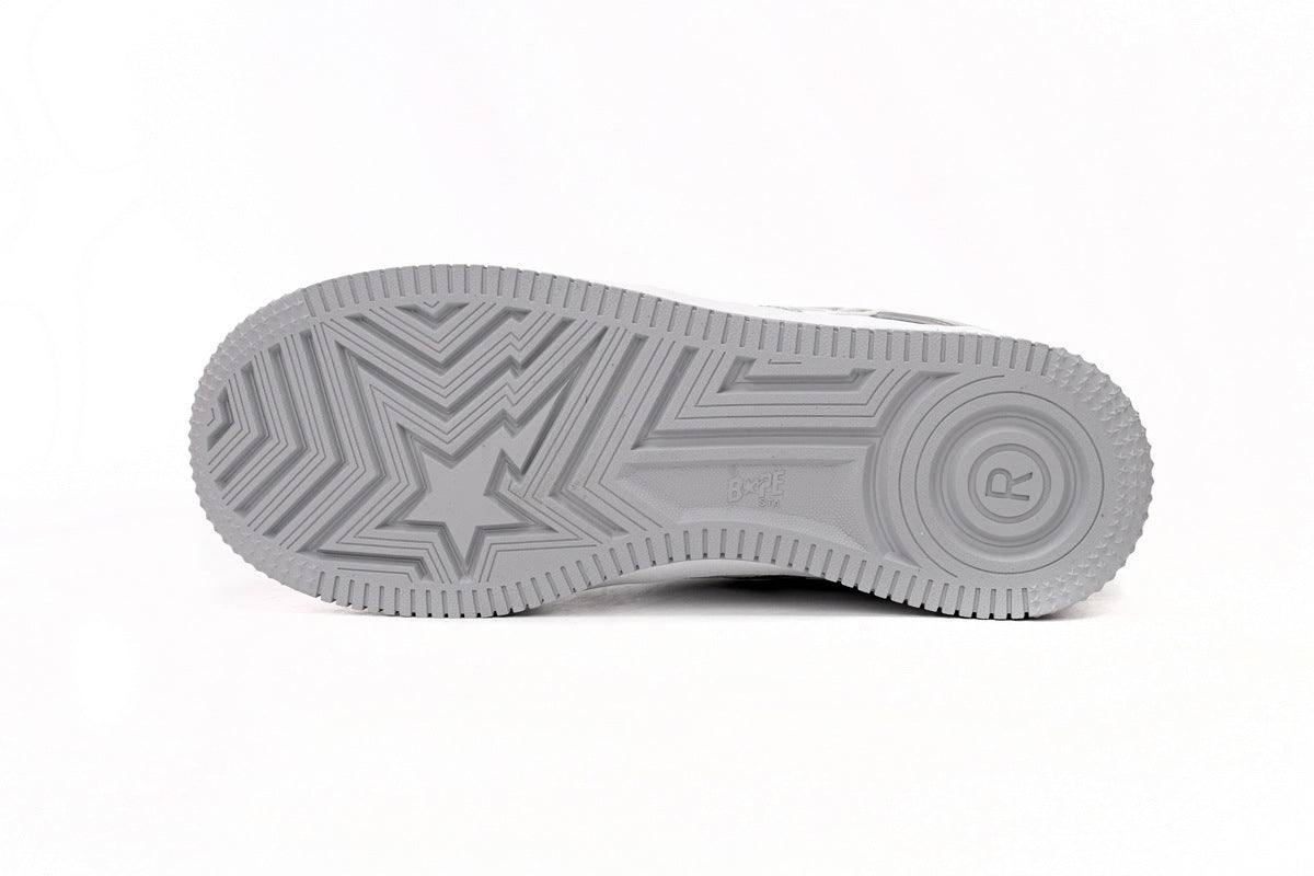 A BATHING APE BAPE STA Low Silver
