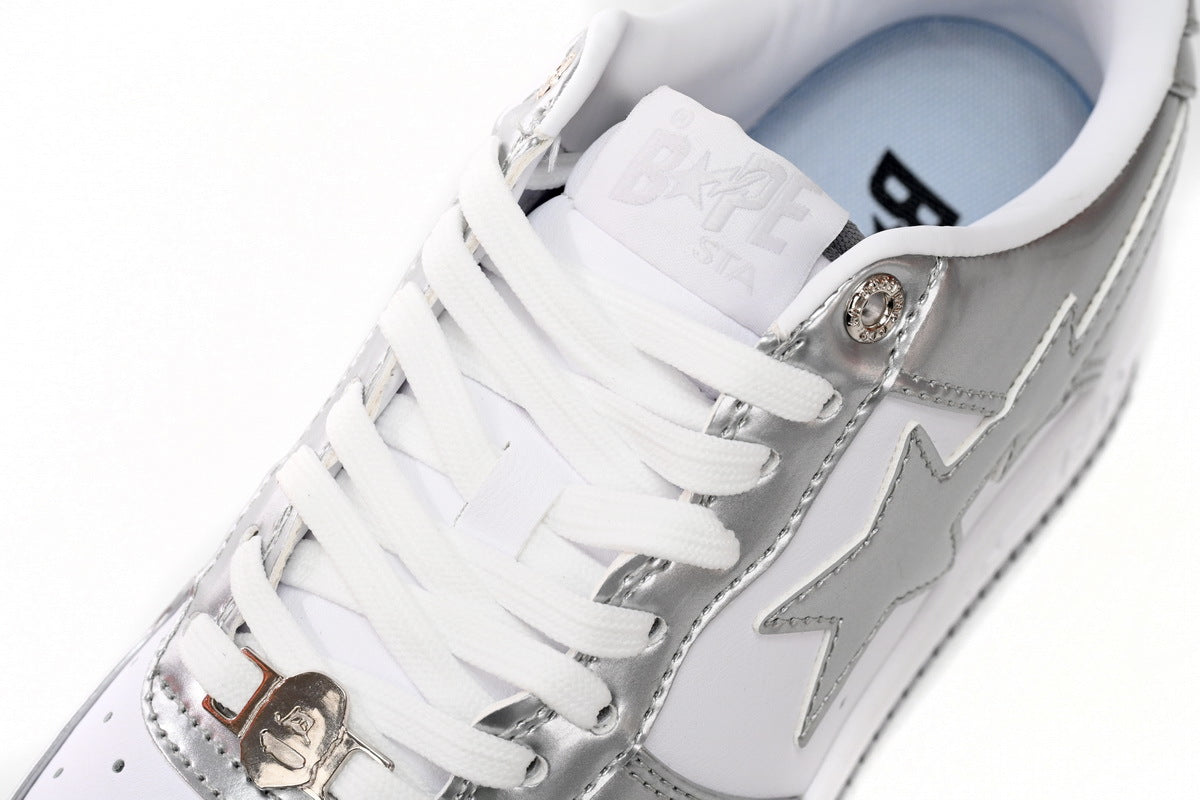 A BATHING APE BAPE STA Low Silver