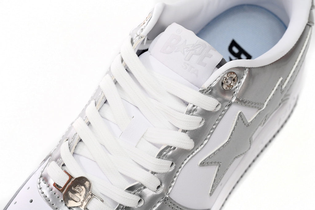 A BATHING APE BAPE STA Low Silver Sneakers