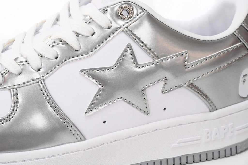 A BATHING APE BAPE STA Low Silver