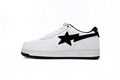 A BATHING APE BAPE STA Low White & Black Tick Men's Sneakers
