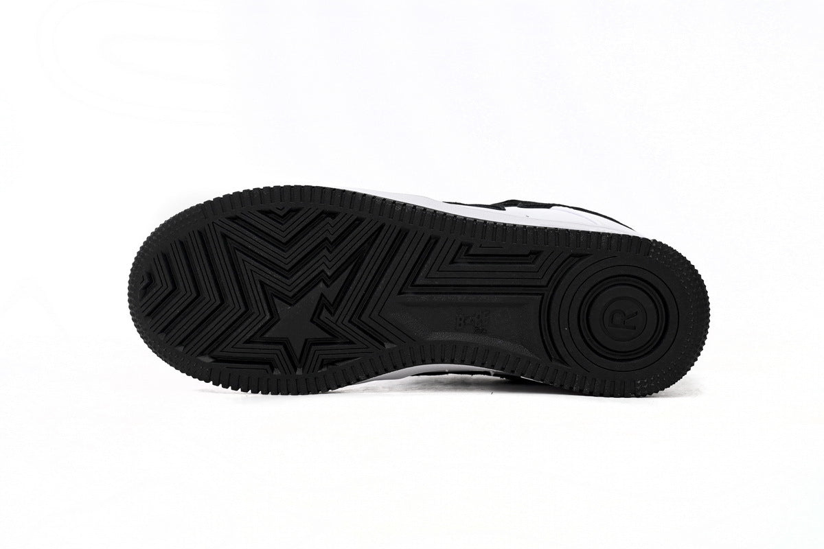 A BATHING APE BAPE STA Low White & Black Tick Men's Sneakers