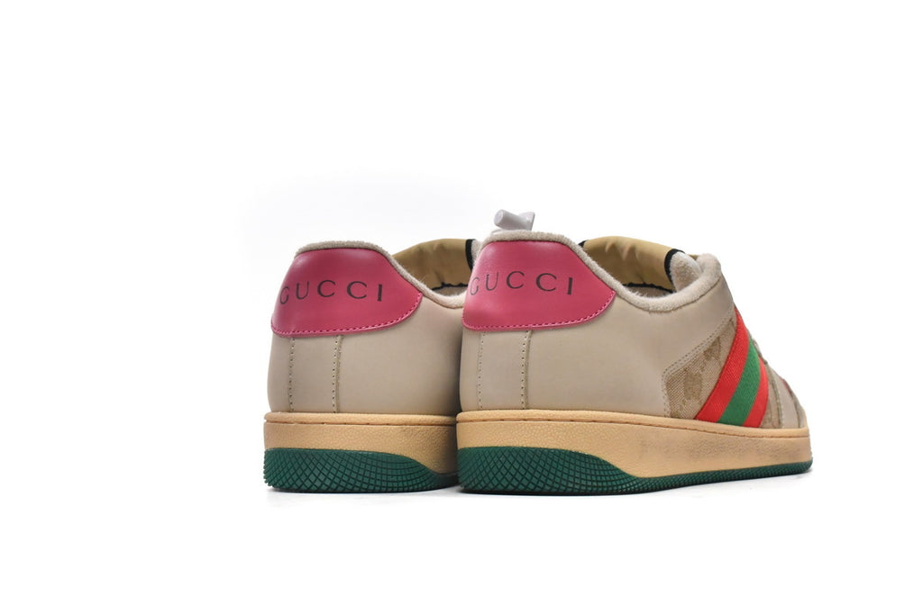 Gucci Screener Apricot Textile Sneakers