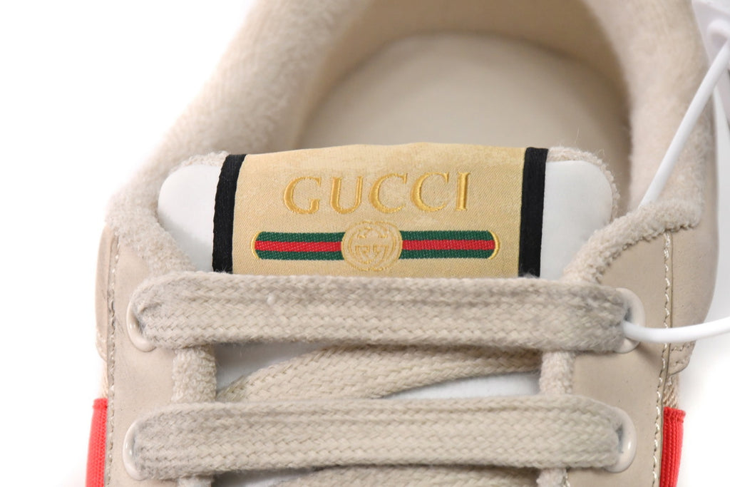 Gucci Screener Apricot Textile Sneakers