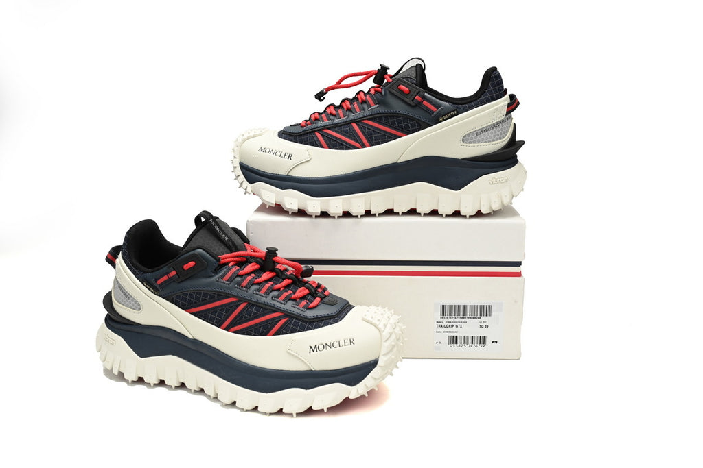 Moncler Trailgrip GTX Black White Red Sneakers