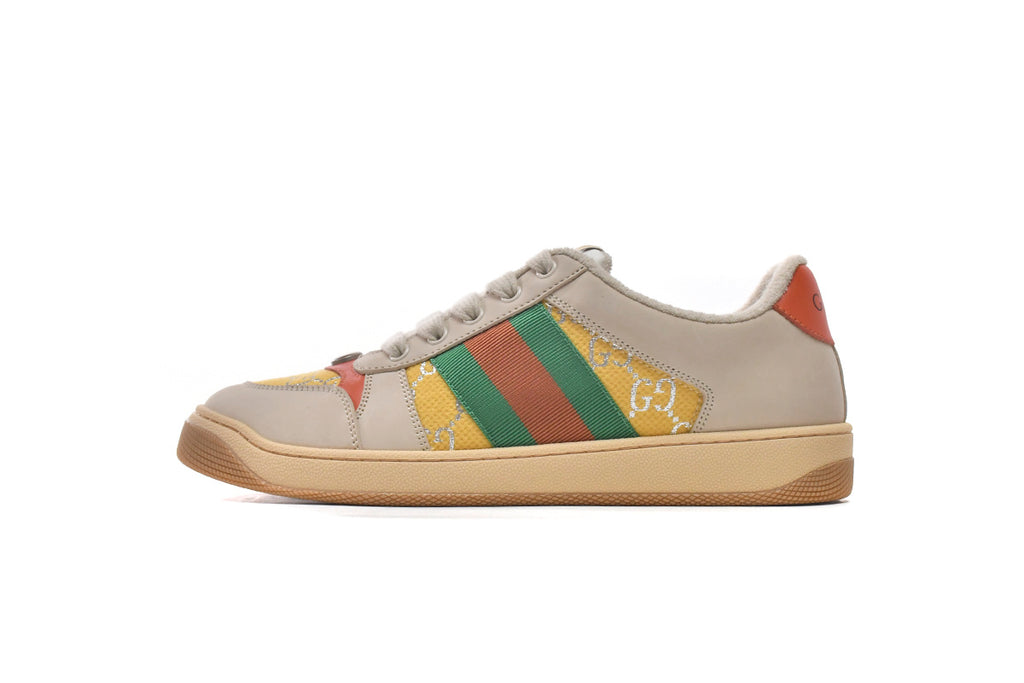 Gucci Screener Yellow Gold Silver Sneakers