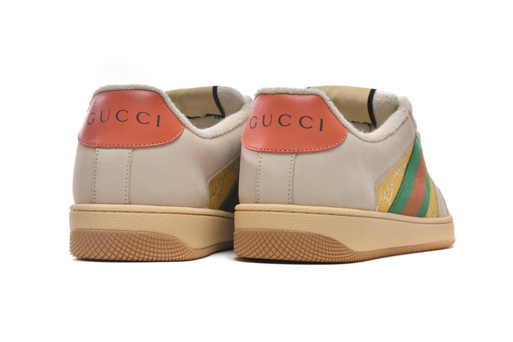Gucci Screener Yellow Gold Silver Sneakers