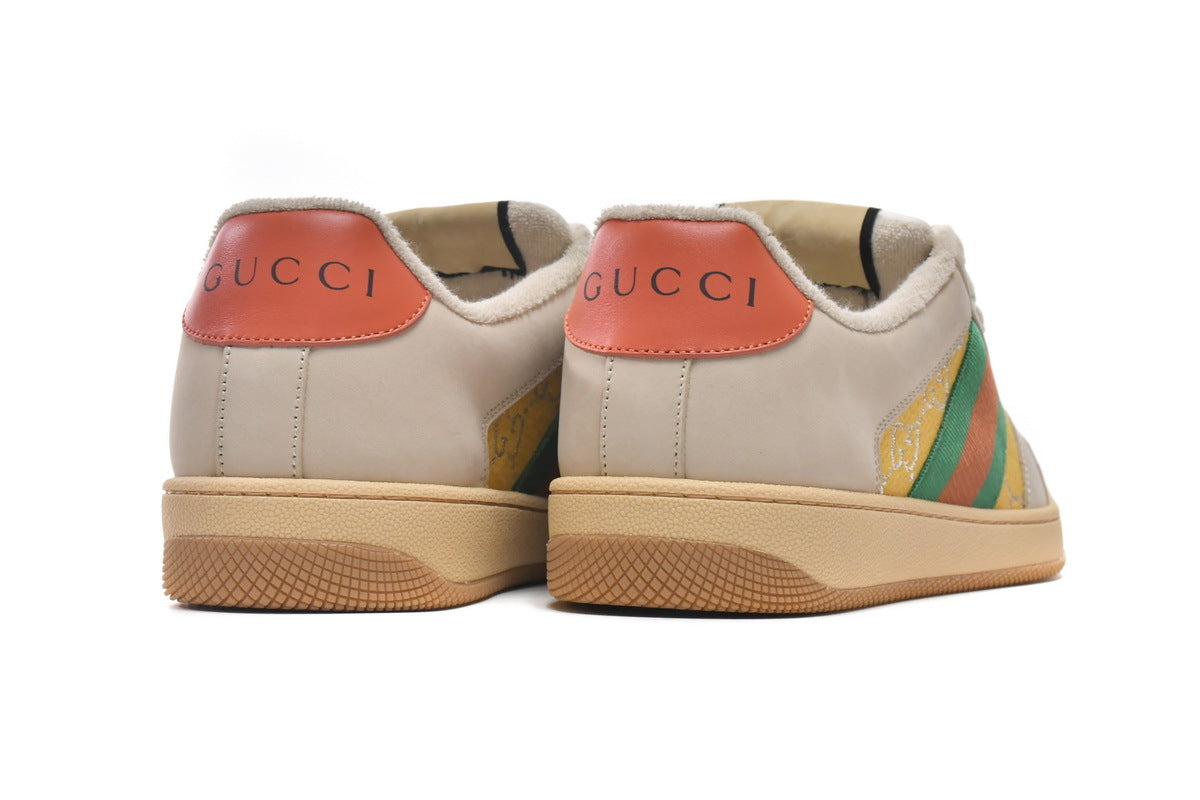 Gucci Screener Yellow Gold Silver Sneakers