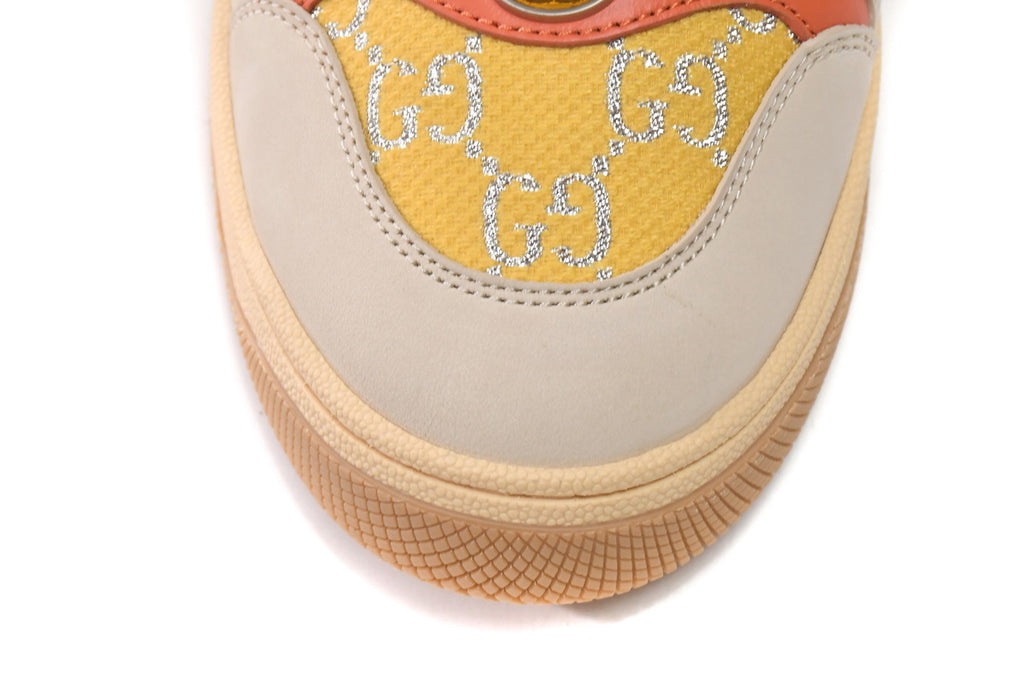Gucci Screener Yellow Gold Silver Sneakers
