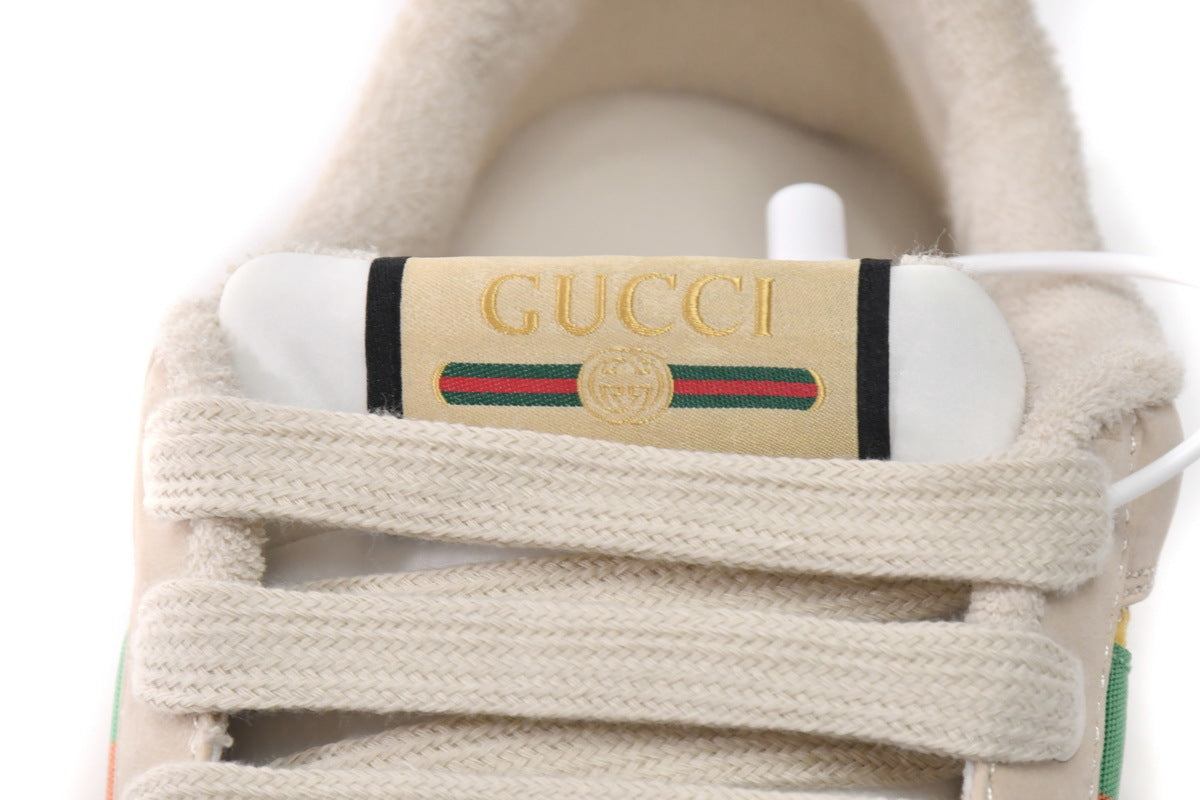 Gucci Screener Yellow Gold Silver Sneakers