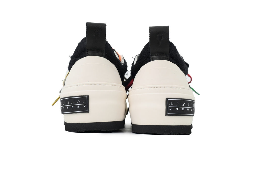 xVESSEL Nougat Snowflake Black Plush Sneakers