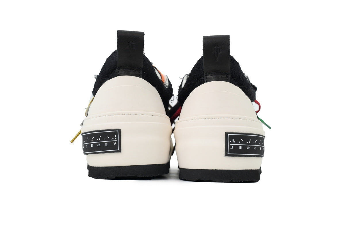 xVESSEL Nougat Snowflake Black Plush Sneakers