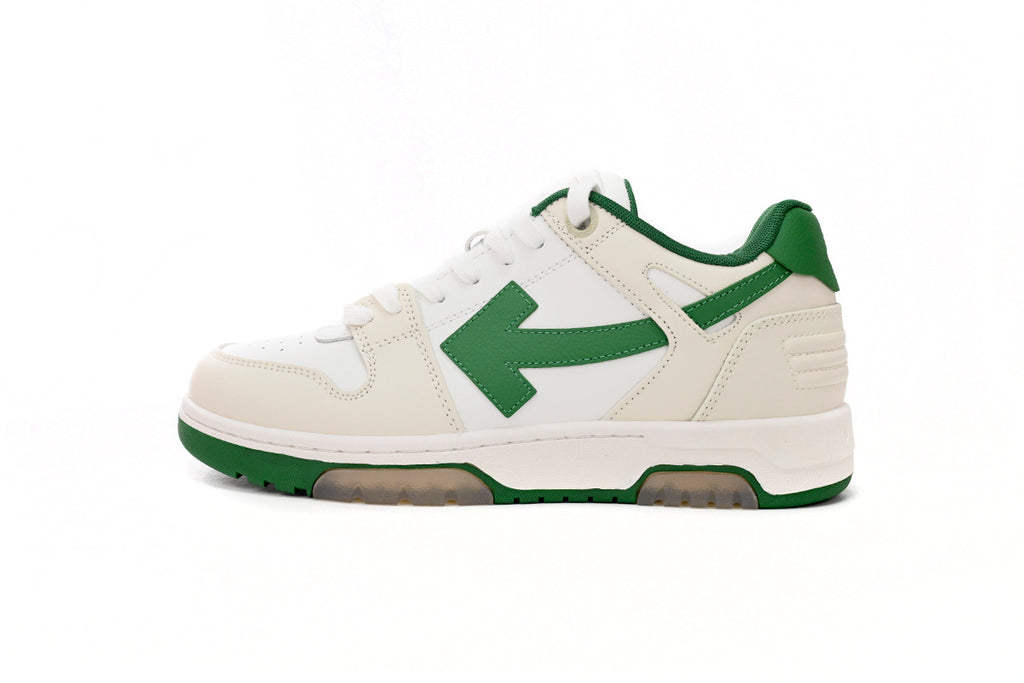 OFF-WHITE Out of Office White/Green Sneakers