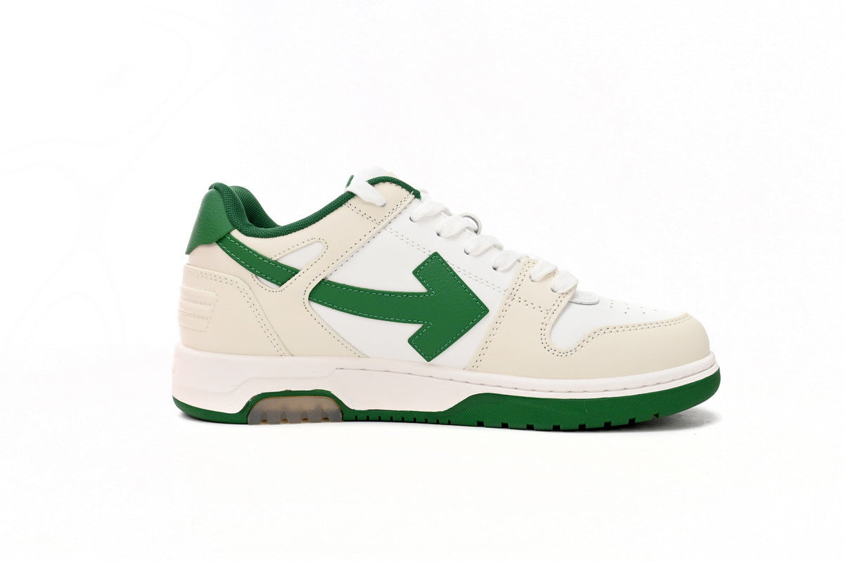 OFF-WHITE Out of Office White/Green Sneakers