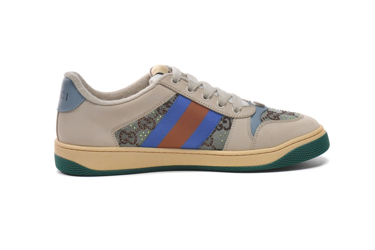 Gucci Screener Blue Crystal Sneakers