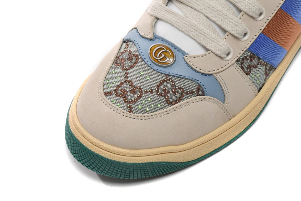 Gucci Screener Blue Crystal Sneakers