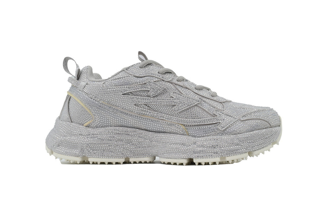 Off-White Be Right Back Silver Glitter Sneakers
