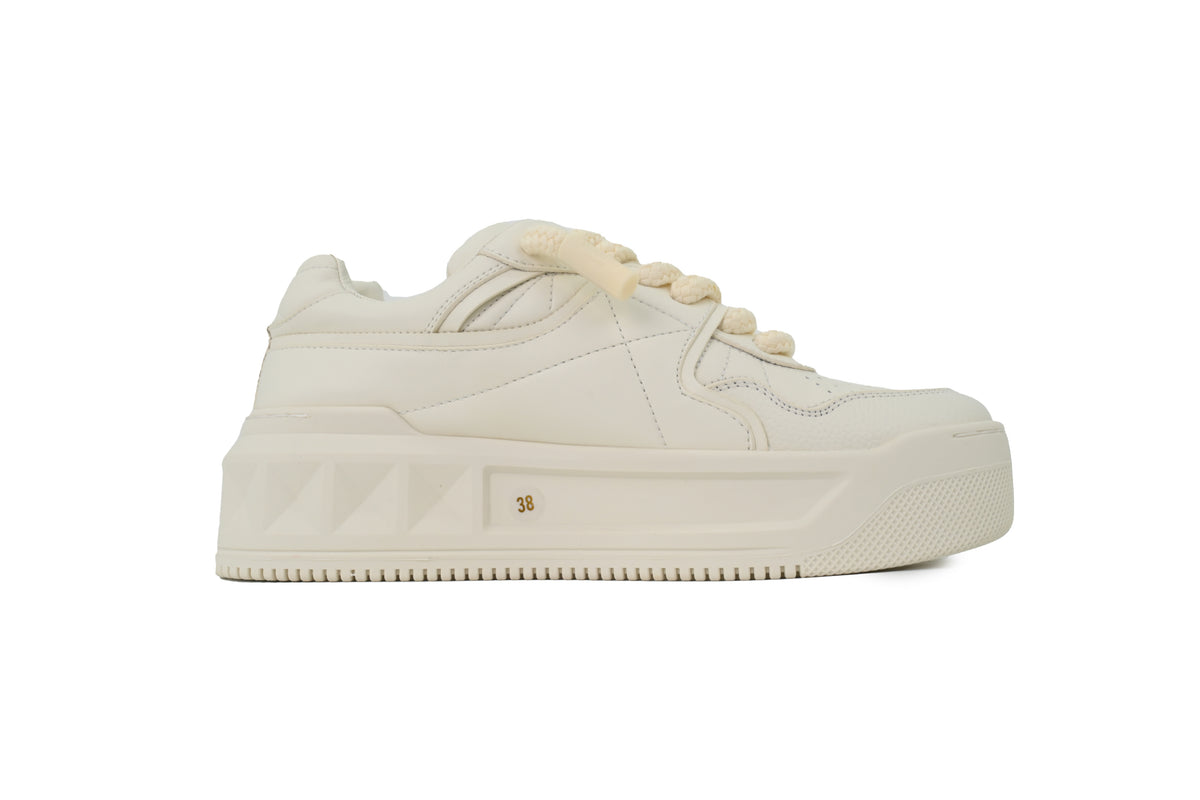 Valentino Garavani One Stud XL Calfskin Platform Sneakers