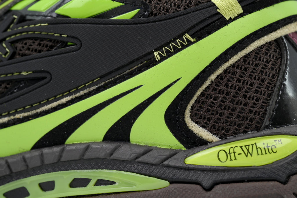 Off-White Be Right Back Chocolate Brown Green Sneakers