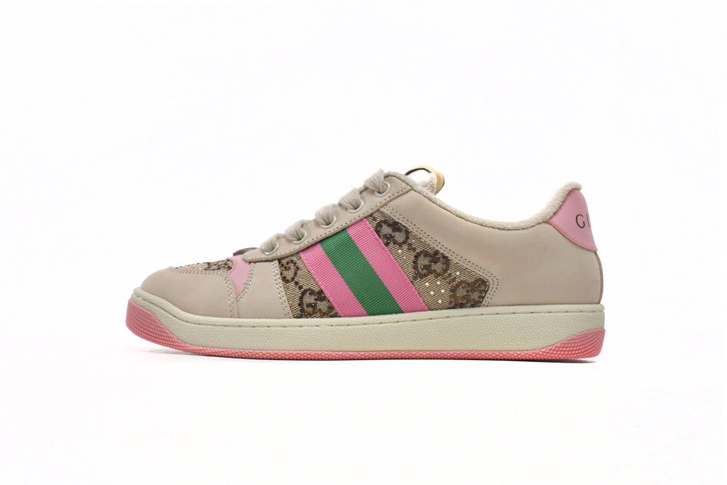 Gucci GG Crystal Screener Pink Sneakers