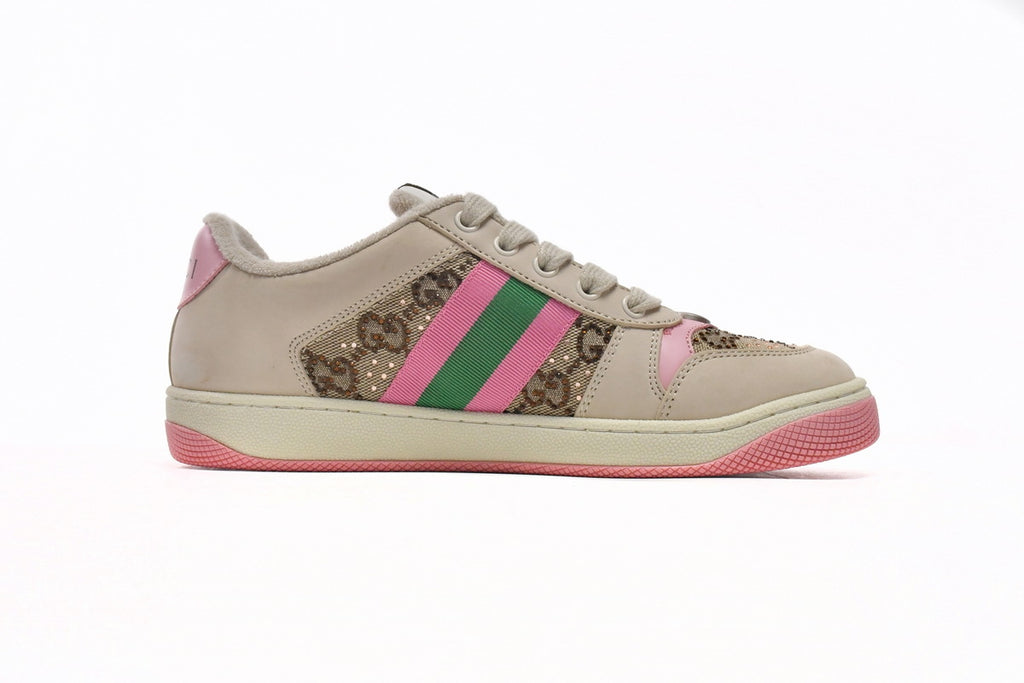 Gucci GG Crystal Screener Pink Sneakers