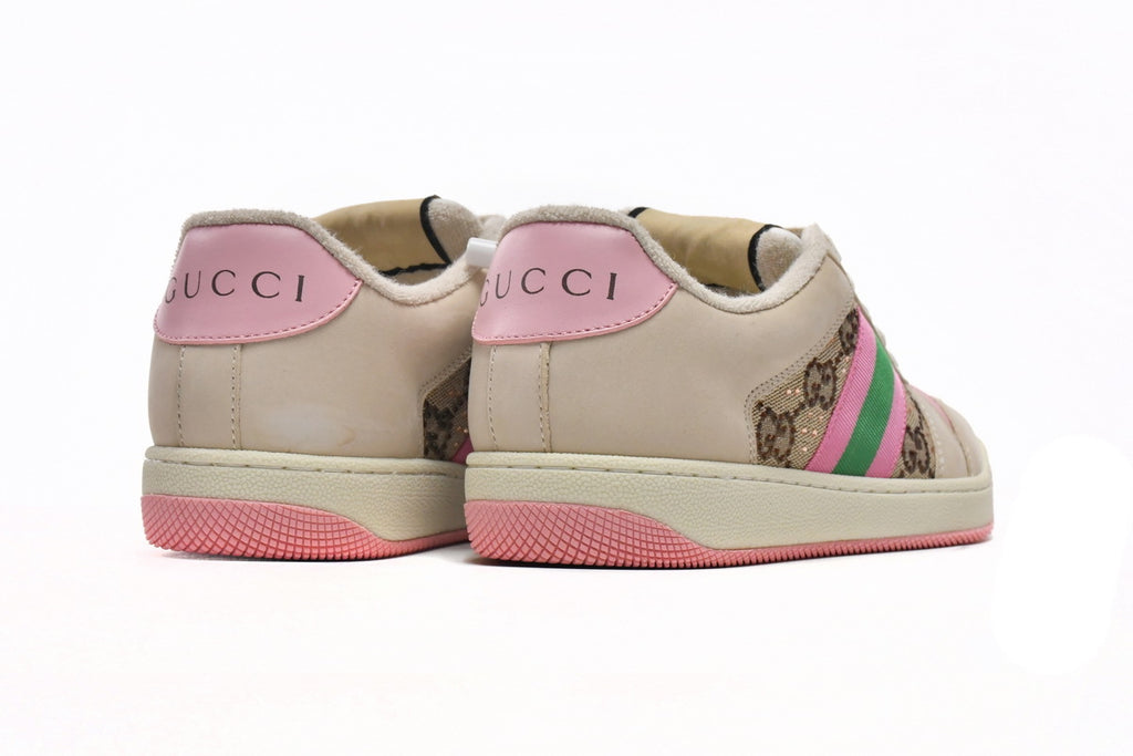 Gucci GG Crystal Screener Pink Sneakers