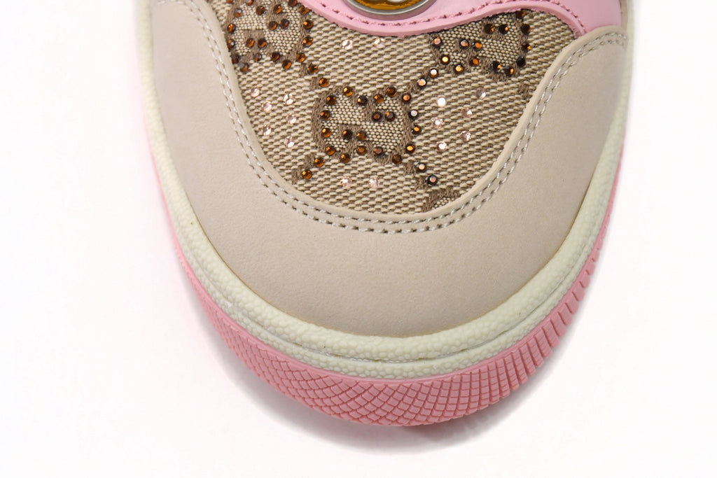 Gucci GG Crystal Screener Pink Sneakers