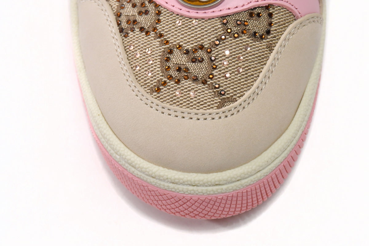 Gucci GG Crystal Screener Pink Sneakers