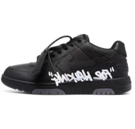 OFF-WHITE Out of Office Black Sneakers