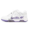 OFF-WHITE Out of Office White/Purple Print Sneakers