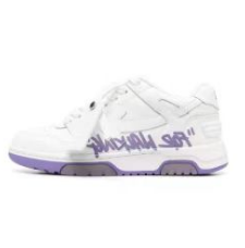 OFF-WHITE Out of Office White/Purple Print Sneakers
