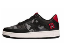 A BATHING APE BAPE STA Low Black Red Co-Branding