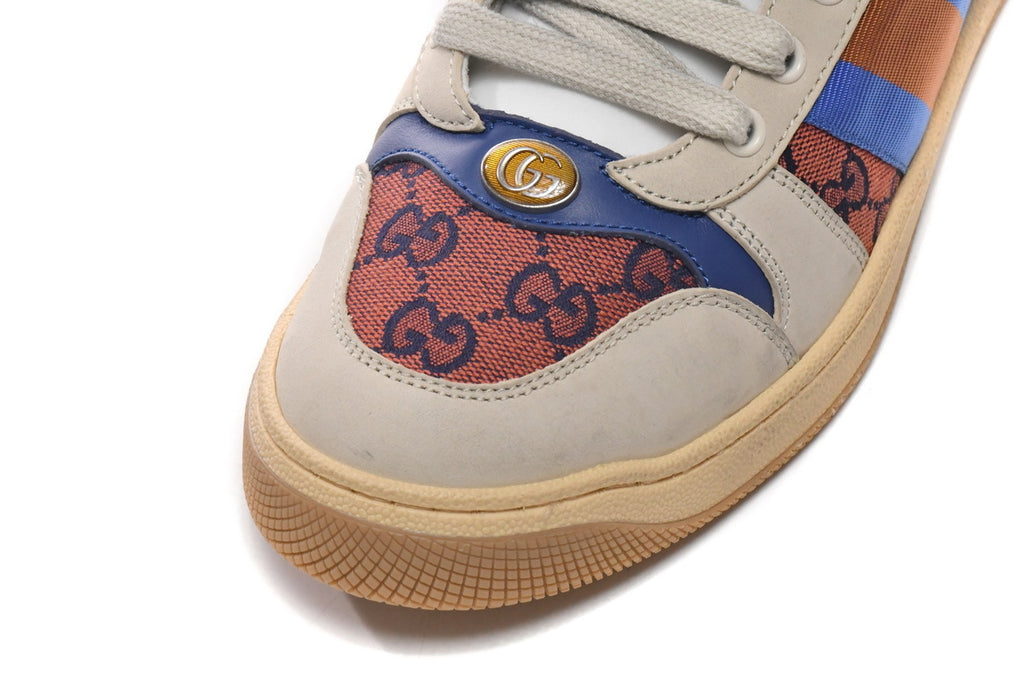Gucci Screener Orange GG Canvas Sneakers