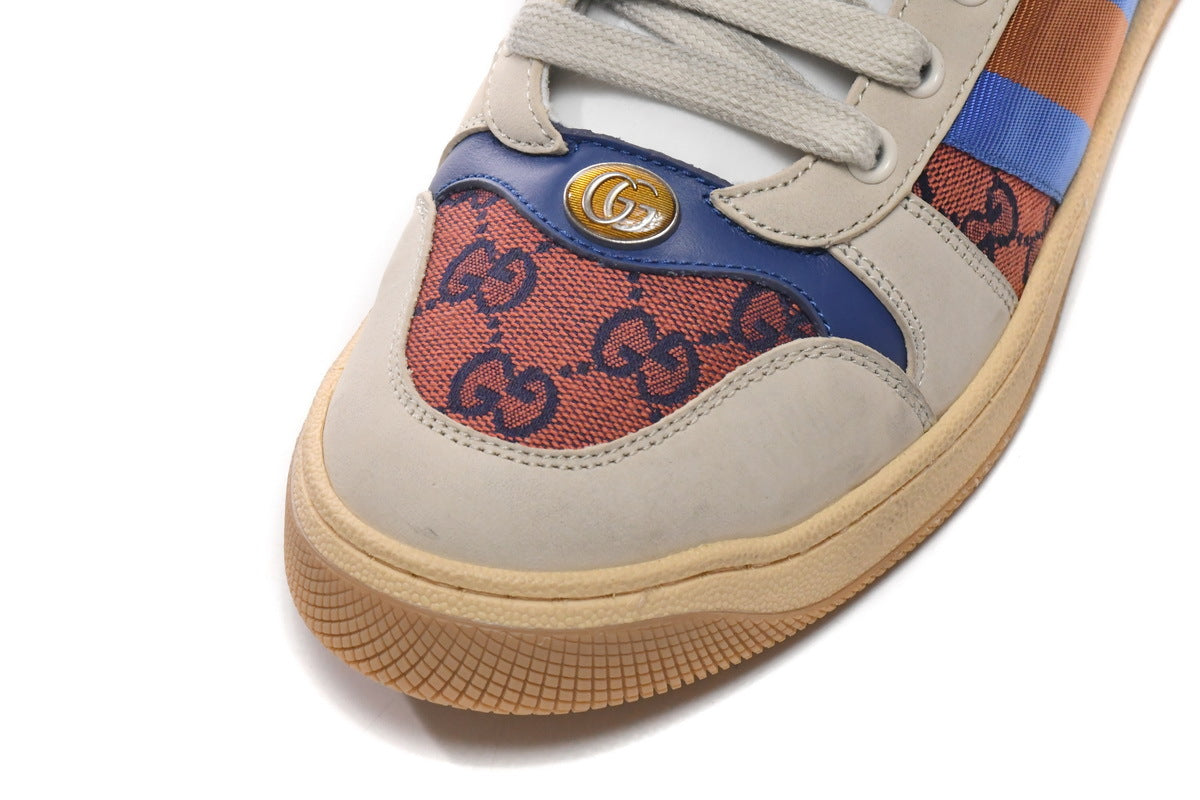 Gucci Screener Orange GG Canvas Sneakers