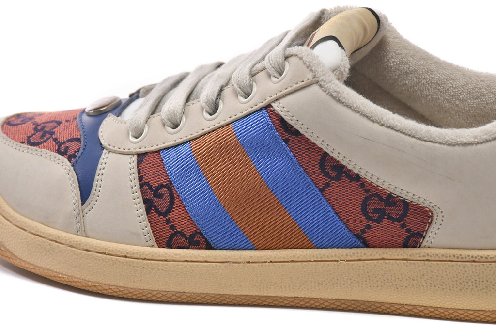 Gucci Screener Orange GG Canvas Sneakers