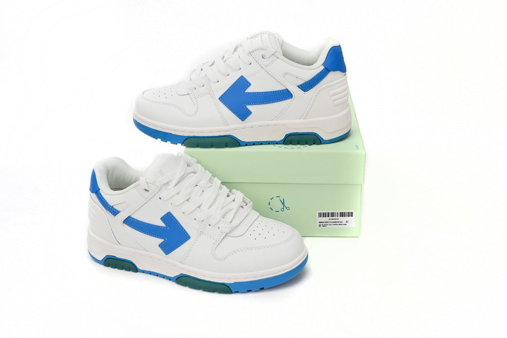 OFF-WHITE Out of Office White/Lake Blue Sneakers