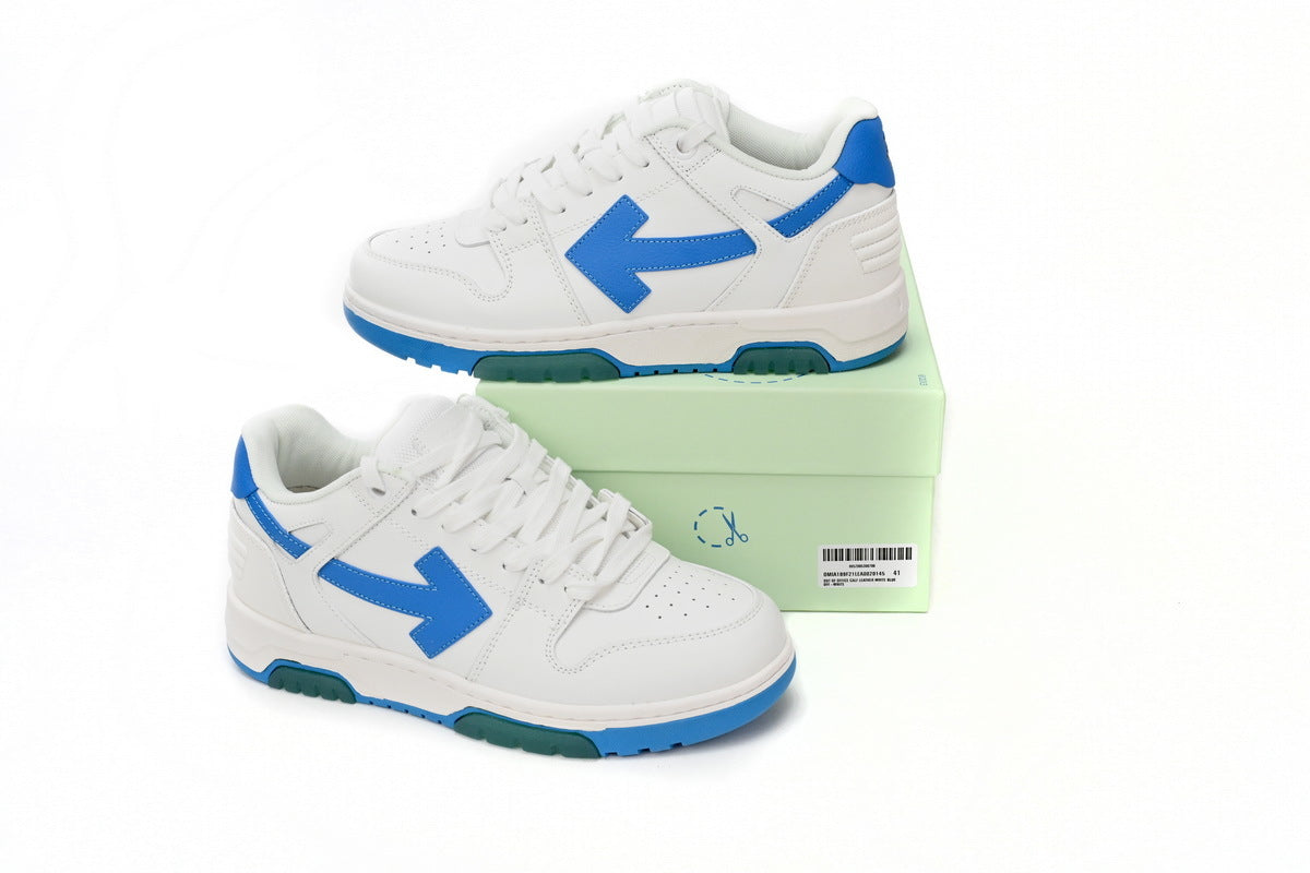 OFF-WHITE Out of Office White/Lake Blue Sneakers