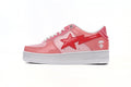A BATHING APE BAPE STA Low Pink Paint Leather